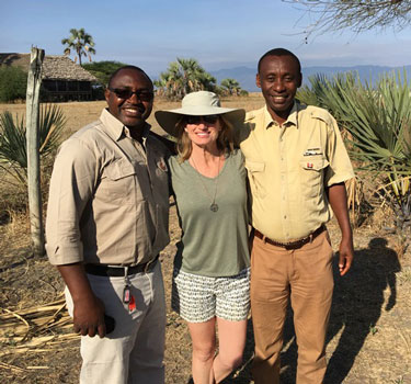 Lori on safari in Tanzania